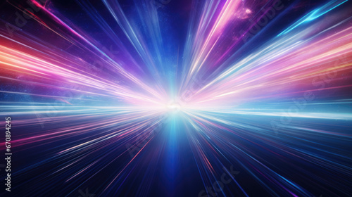 Light speed hyperspace warp background.