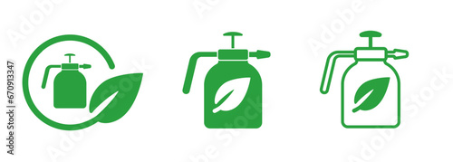 Bio pesticides pest spray harmful eco green natural chemicals sprayer fungicide herbicide icon