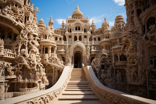  Intricate details of a Jain temple in Rajasthan, Generative AI