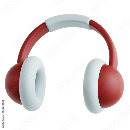 3D Illustration of Warm Ear Muff for Winter Accessories