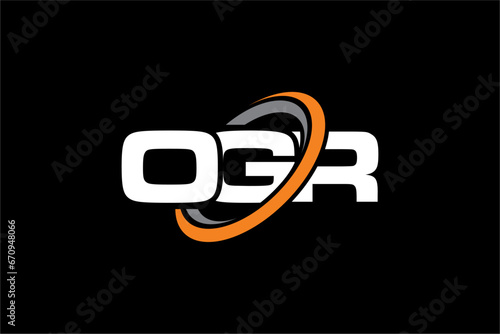 OGR creative letter logo design vector icon illustration
