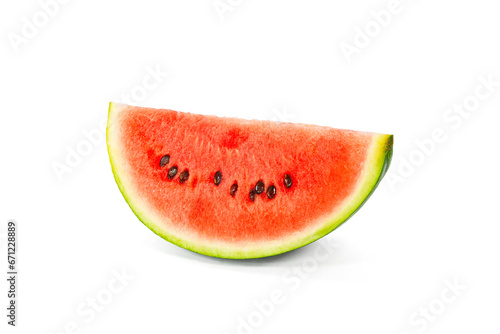 Kawałek arbuza na białym tle| Watermelon slice on the white background 
