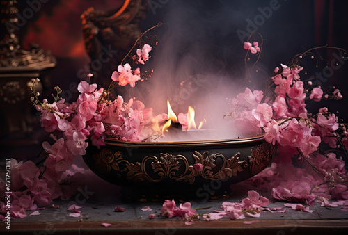 Incense Bowl with Cherry Blossoms