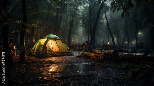 Rain on the tent