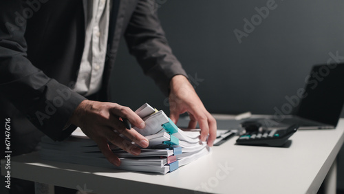 Preparing documents to attend the meeting, Checking documents that employees have brought in the office, Arrange printed information into relevant categories.