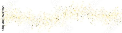 isolated gold glittering particle effect