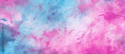 Pink modern pattern with wrinkle like graffiti in a purple pastel splash A shape tainted by dirt created through a seamless dye process The art shows wet splatters with a grungy blue dirty 