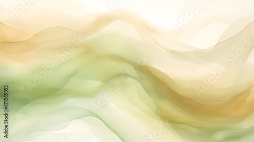  Light brown green olive sage beige abstract watercolor. Art background for design. Generative AI.