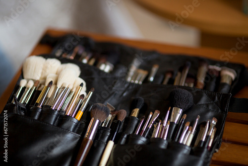 Professional Makeup Brush Set in Black Case - Essential Tools for Beauty, Cosmetics, and Makeup Artists