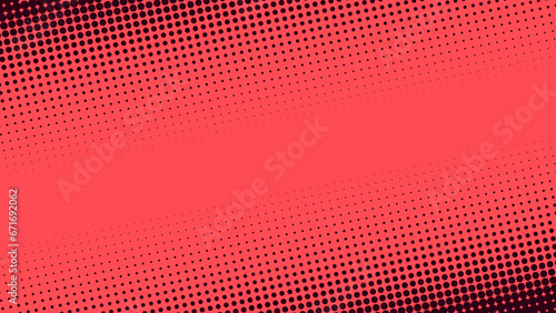 red background with dots