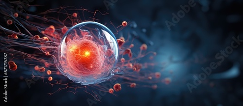 3D illustration of a human cell derived from an embryo