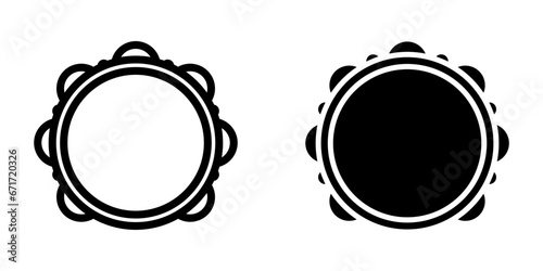 Tambourine Icon. symbol for mobile concept and web design. vector illustration