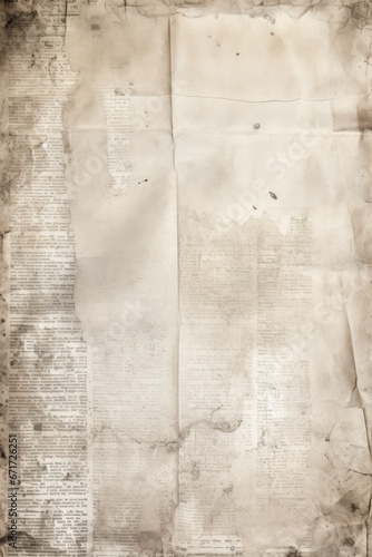 An aged newspaper placed on a table. Ideal for illustrating nostalgia, vintage themes, or historical articles.