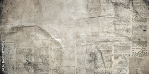 An image of an old newspaper with a torn piece of paper on top. This picture can be used to portray vintage or historical themes, news articles, or as a background for creative projects.