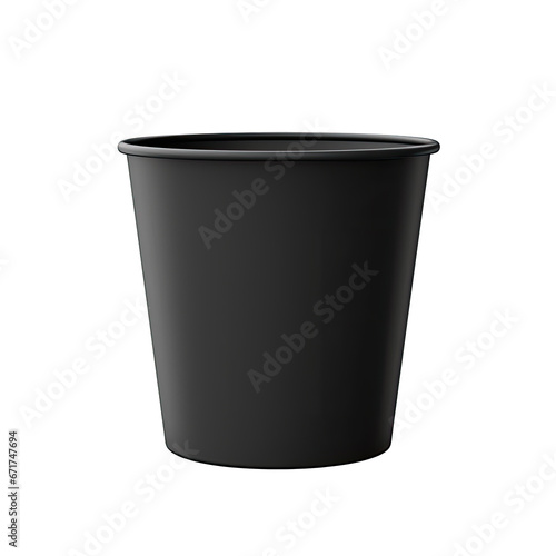 Black paper take-out coffee Cup. Isolated on a white. With clipping path