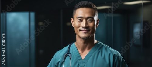Asian Male Registered Nurse Employment Lifestyle Concept Generative AI