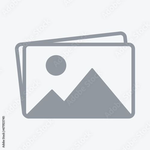 No photo thumbnail graphic element. No found or available image in the gallery or album. Flat picture placeholder symbol for the app, website, or user interface design. Vector illustration