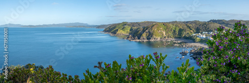 Tapeka Point's Scenic Coastline: A View from Tapeka Point Track Lookout, Russell, Bay of Islands, New Zealand