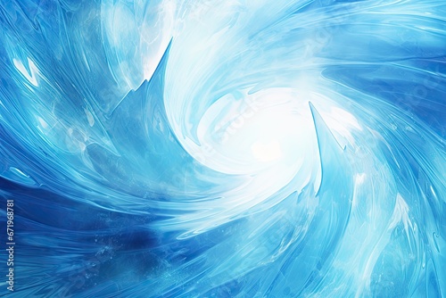 Crystal Vortex - Abstract Blue Wave Background in Aqua Tones