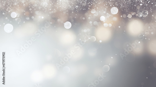 Abstract grey background with bokeh defocused lights. illustration beautiful.
