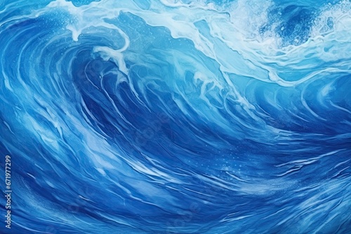 Sapphire Stream: A Captivating Blue Abstract Background with Wave Texture