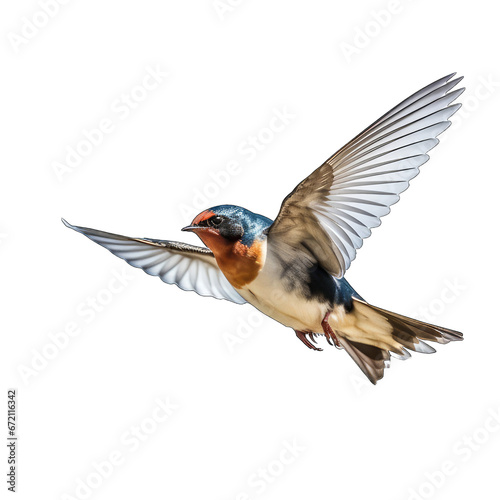 swallow hummingbird isolated on white
