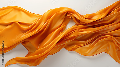 Yellow fabric. Textile isolated on solid background. 