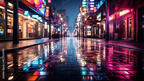 A night of the neon street