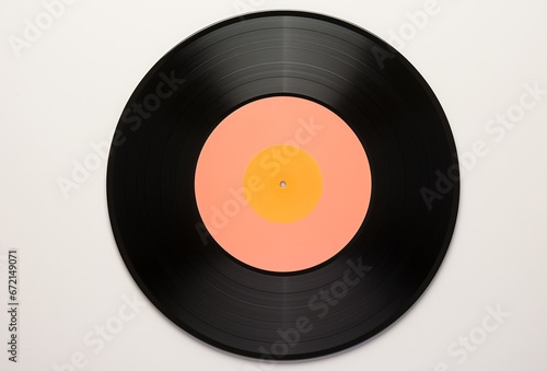 black vinyl album with orange cover on white background experimental compositions light pink
