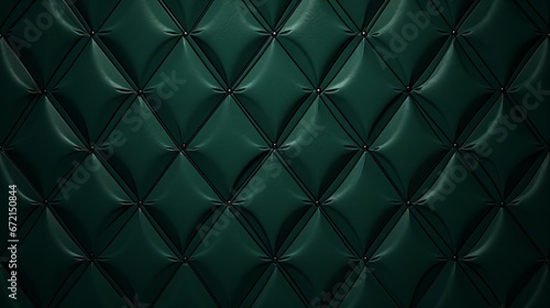 Emerald green leather texture with vintage pattern for royal party invitation card or Christmas background