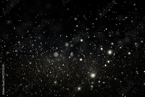 Background of white sequins on a black background