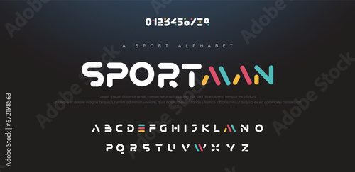 sport future curve, wave modern alphabet fonts. technology typography urban font and number uppercase. vector illustration