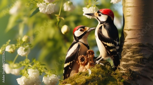 great spotted woodpecker generated by AI