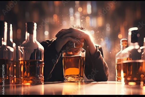 alcoholics and other alcoholism concept Generative AI