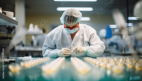 Portrait of a female researcher carrying out scientific research in a lab