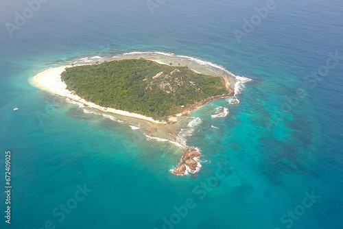 Seychelles - Aerial view of Seychelles islands