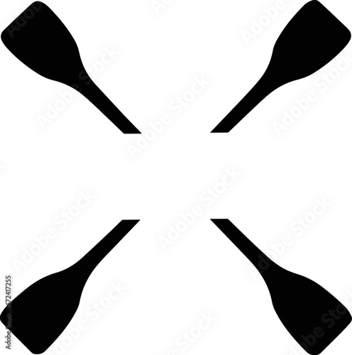 Split kayak paddle logo