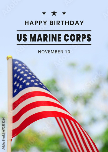 Greeting card for US Marine Corps Birthday November 10.