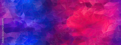 Seamless blue purple violet lilac orchid red pink rose orange peach abstract geometric background. Noise grain. Color. Bright light spots. Flash ray glow metallic neon effect.Design.Template
