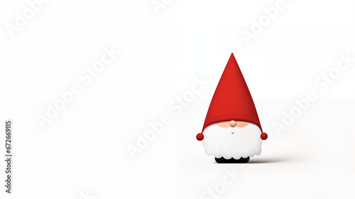 Ilustrowany Święty Mikołaj origami - mikołajki. Biały tło na baner lub życzenia świąteczne.
