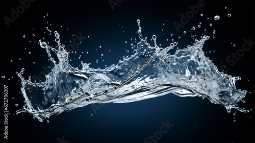 Water splash on isolated background - ai generative