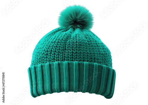 Stylish knitted hat cut out