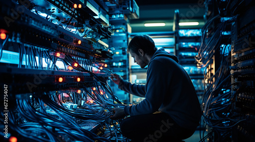 Navigating the Labyrinth of Technology The Diligent Network Engineer's Routine in the Heart of the Server Room