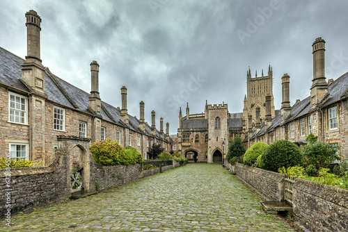 Vicars Close, the oldest purely residential street in Europe dating from the 1300's. Wells, Somerset