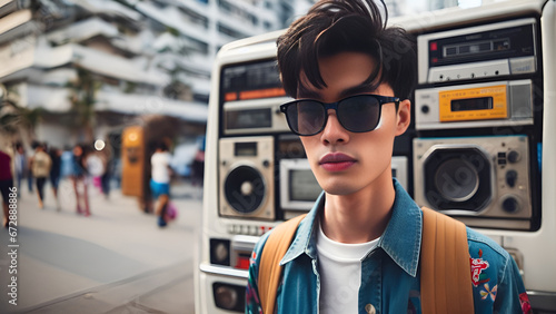 A young teenage with retro concepts are booming in popularity, especially those that integrate, update, and mix visual styles and design assets from the 90s and Y2K eras