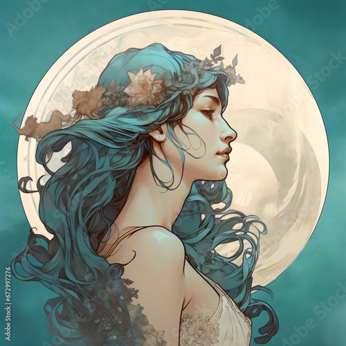 Artemis, greek goddess of the moon.