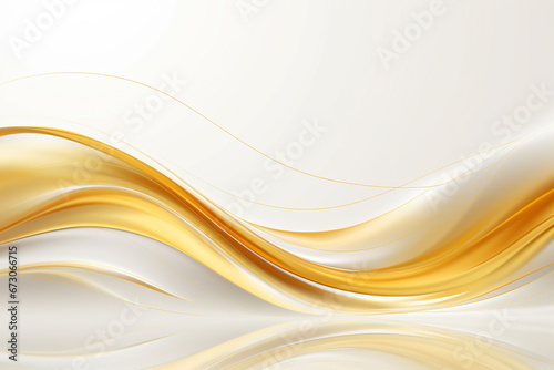 白背景に金色の波模様