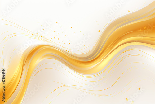 白背景に金色の波模様