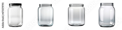 Empty blank jar Hyperrealistic Highly Detailed Isolated On Transparent Background Png File