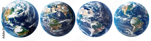 The planet earth from space cut out transparent isolated on white background ,PNG file